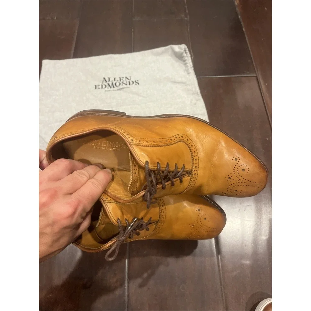 Allen Edmonds Port Washington Cornwallis Dress Shoe Oxford Men's 10.5 3E Walnut